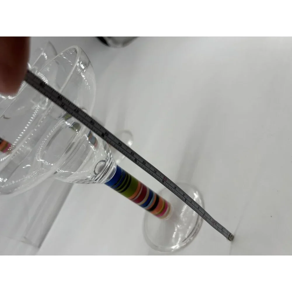 Vintage Rainbow Stemmed Margarita Plastic‎ DuraClear Lot of 3